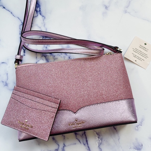 kate spade Handbags - Bundle💕Kate Spade Glitter Crossbody & Cardholder